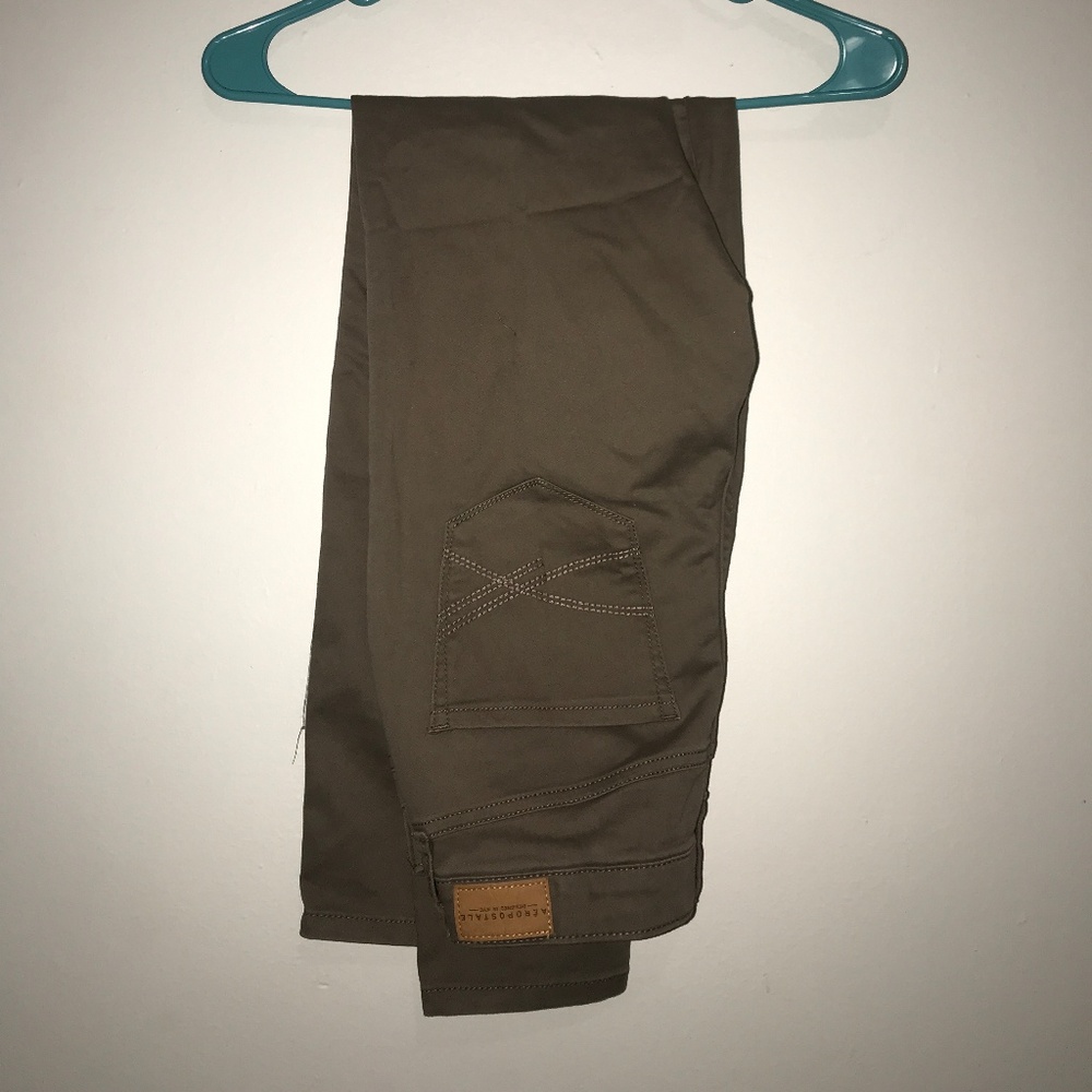Aeropostale brown high waisted jeggings.